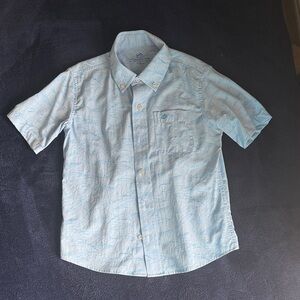 Southern Tide Light Blue Patterned Short Sleeve Shirt